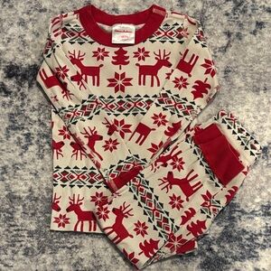 Carter's Red and Cream Reindeer Pajama Set